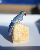 Quartz Bird on Rough Crystal