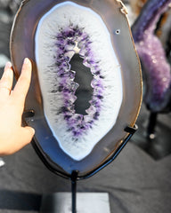 XL Amethyst Crystal Slab on Stand