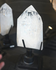 XL Clear Quartz Form on Spinning Stand 7lbs