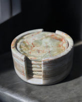 Green Onyx Coaster Set