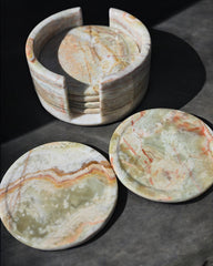 Green Onyx Coaster Set