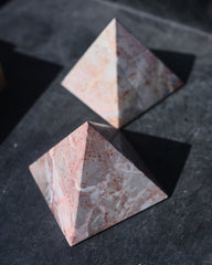 Pink Marble Pyramid 4 inch