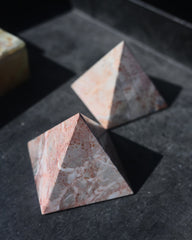 Pink Marble Pyramid 4 inch