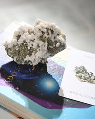 Pyrite and Calcite Crystal Cluster