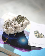 Pyrite and Calcite Crystal Cluster