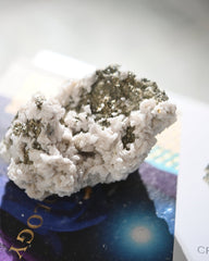 Pyrite and Calcite Crystal Cluster
