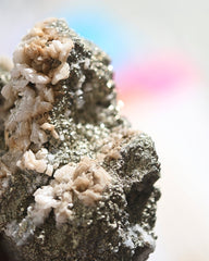Pyrite and Calcite Crystal Cluster
