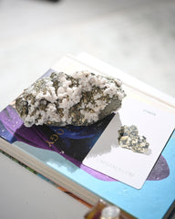 Pyrite and Calcite Crystal Cluster