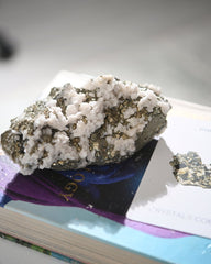 Pyrite and Calcite Crystal Cluster