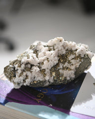 Pyrite and Calcite Crystal Cluster