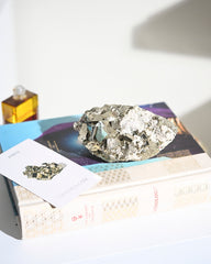 Pyrite and Quartz Crystal Cluster 2.6lbs