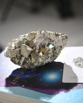 Pyrite and Quartz Crystal Cluster 2.6lbs