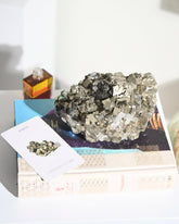 Cubic Pyrite and Quartz Crystal Cluster 7.5lbs