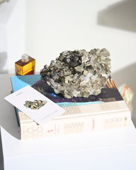 Cubic Pyrite and Quartz Crystal Cluster 7.5lbs