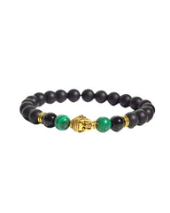 Buddha Stone w/ Malachite + Obsidian