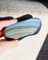 Rainbow Obsidian Double Heart