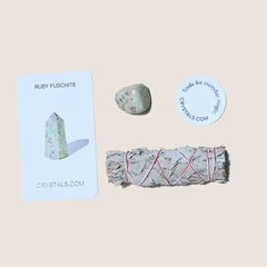 Sage and Ruby Fuchsite Duo - LOVE