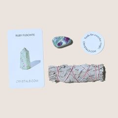 Sage and Ruby Fuchsite Duo - LOVE