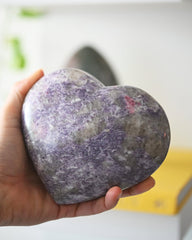 Lepidolite Heart Large