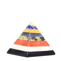 Mixed 7 CHAKRA Crystal Pyramid