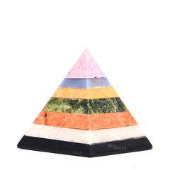 Mixed 7 CHAKRA Crystal Pyramid