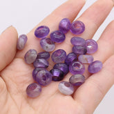 10pcs Natural Crystal Amethyst Large Hole Beads 4mm Hole Abacus Beads Lady Jewelry Making DIY Necklace Bracelet Accessory 5x10mm