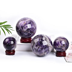 20mm Natural Crystal Stone Healing Energy Amethyst Gem Gemstone Room Decor Crystal Raw Stone Feng Shui Ball Home Office Ornament
