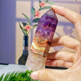 1PC Random High Quality Amethyst Agate Point Natural Crystal Point, Scene decoration, Desktop decoration, Crystal Ornaments.