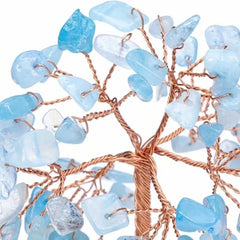 Amethyst Healing Crystals Stones Tree Wire Wrapped on Natural Agate Slice Base Home Desk Living Room Crystal Decor Mini Sized