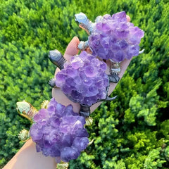 1pc Natural Amethyst Teeth Tortoise Gemstone Animal Turtle Statue Home Decoration Gifts