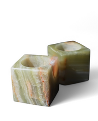 Green Onyx Candle Holder