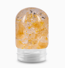 Crystal Water Bottle | Citrine, Clear Quartz & 24k Gold