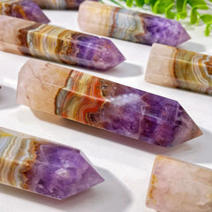 1PC Random High Quality Amethyst Agate Point Natural Crystal Point, Scene decoration, Desktop decoration, Crystal Ornaments.