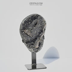 Green Amethyst w/ Calcite Geode on Stand 11 inch