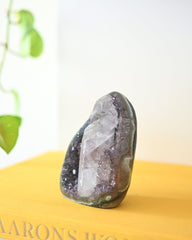 Amethyst Druzy Freeform w Calcite 1.3lbs