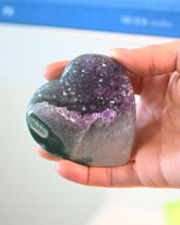 Amethyst Druzy Heart
