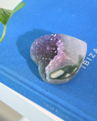 Amethyst Druzy Heart