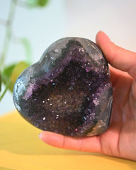 Amethyst Druzy Heart