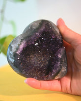 Amethyst Druzy Heart