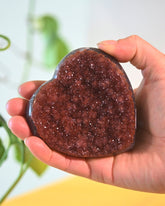 Pink Amethyst Druzy Heart