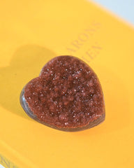 Pink Amethyst Druzy Heart