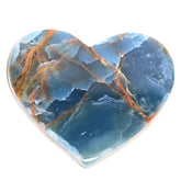 Blue Onyx Heart 3 Inch
