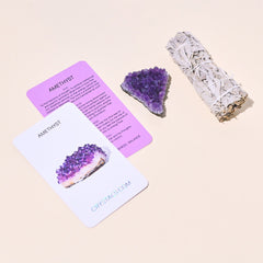 Energy Clearing Set – Amethyst Crystal + Sage