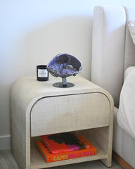 Amethyst w/ Calcite Geode on Stand 9 inch