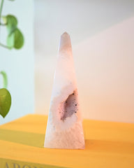 Druzy Agate Obelisk 6 inch