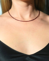 Garnet Beaded Necklace