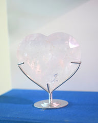 Clear Quartz Heart On Stand