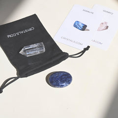 Intuition Pouch - Sodalite & Quartz