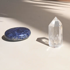 Intuition Pouch - Sodalite & Quartz