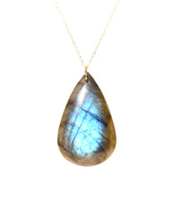 Labradorite Necklace 14k Gold